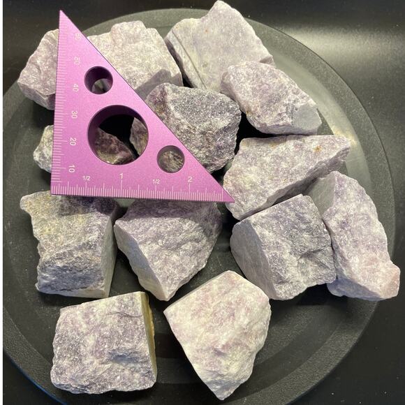 Rough / Raw Purple Lepidolite Crystal Rock for Tumbling - Picture 5 of 7